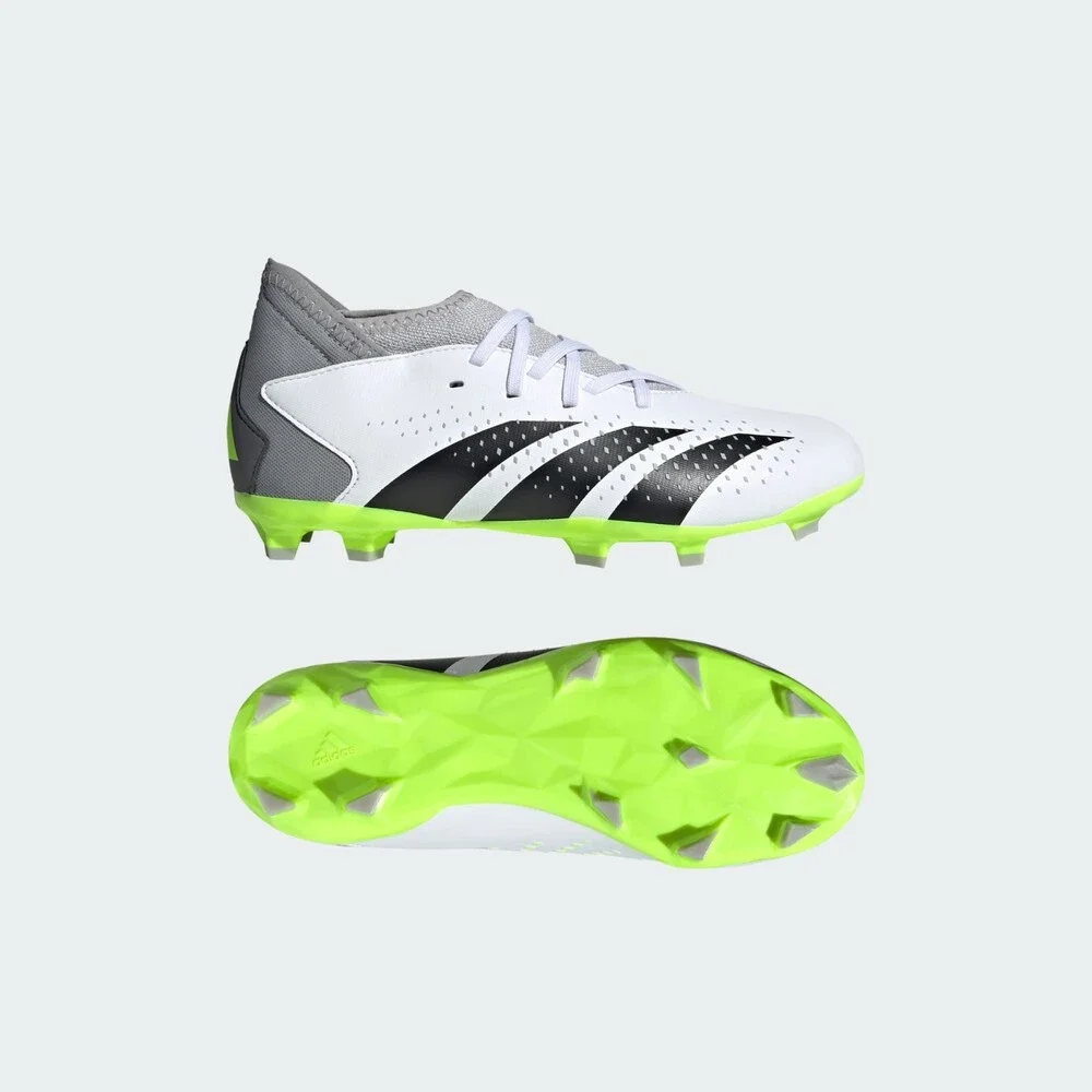 Adidas Predator Accuracy.3 IE9504 Kids 4 White Black FG Football Boots HTAT1580